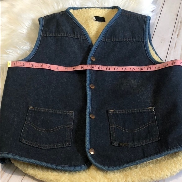 Vintage 1970’s Sears Roebucks denim/fleece large - Picture 7 of 8